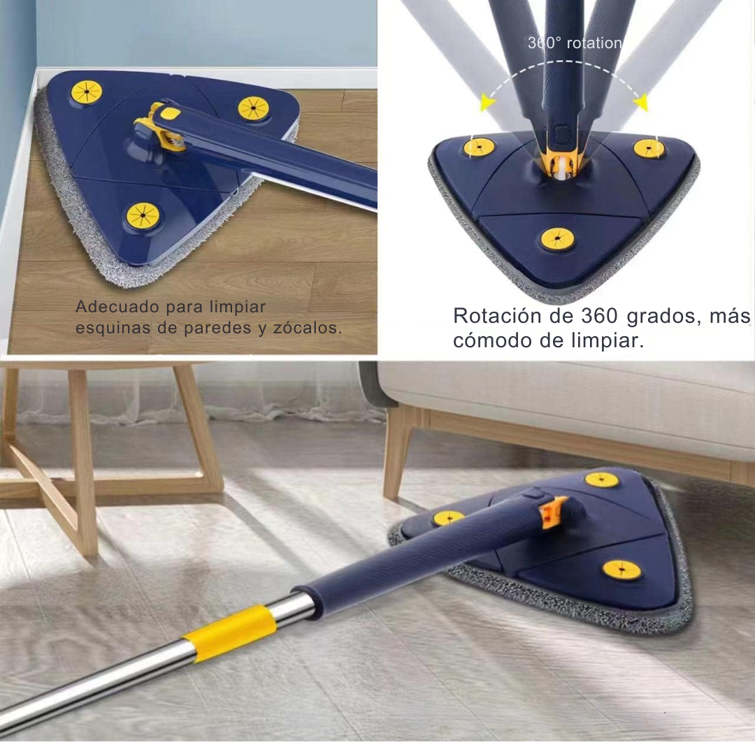 Trapeador Ajustable de Limpieza Giratorio 360°