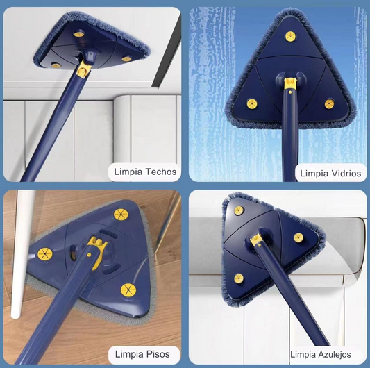 Trapeador Ajustable de Limpieza Giratorio 360°