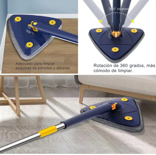 Trapeador Ajustable de Limpieza Giratorio 360°