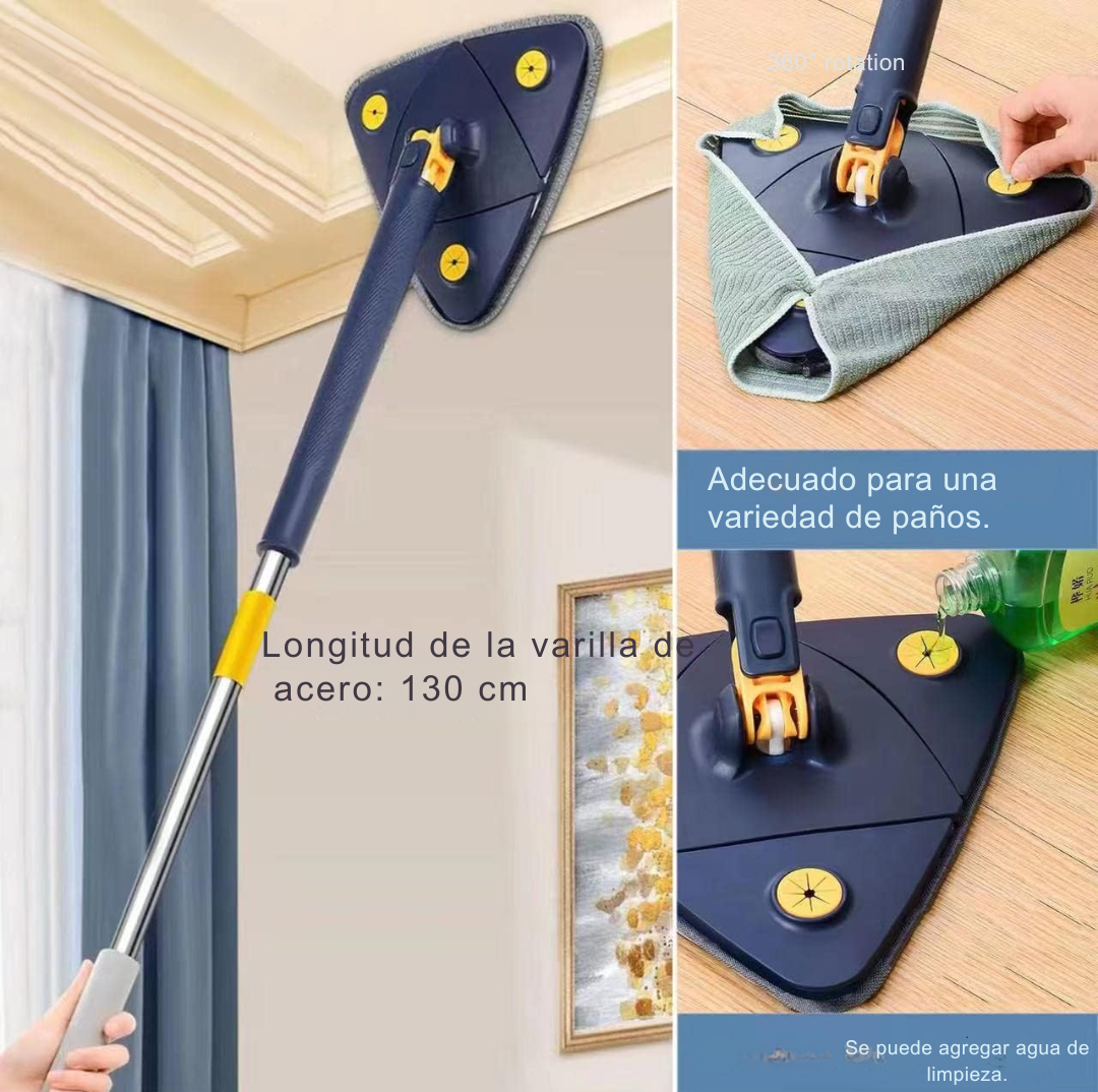 Trapeador Ajustable de Limpieza Giratorio 360°